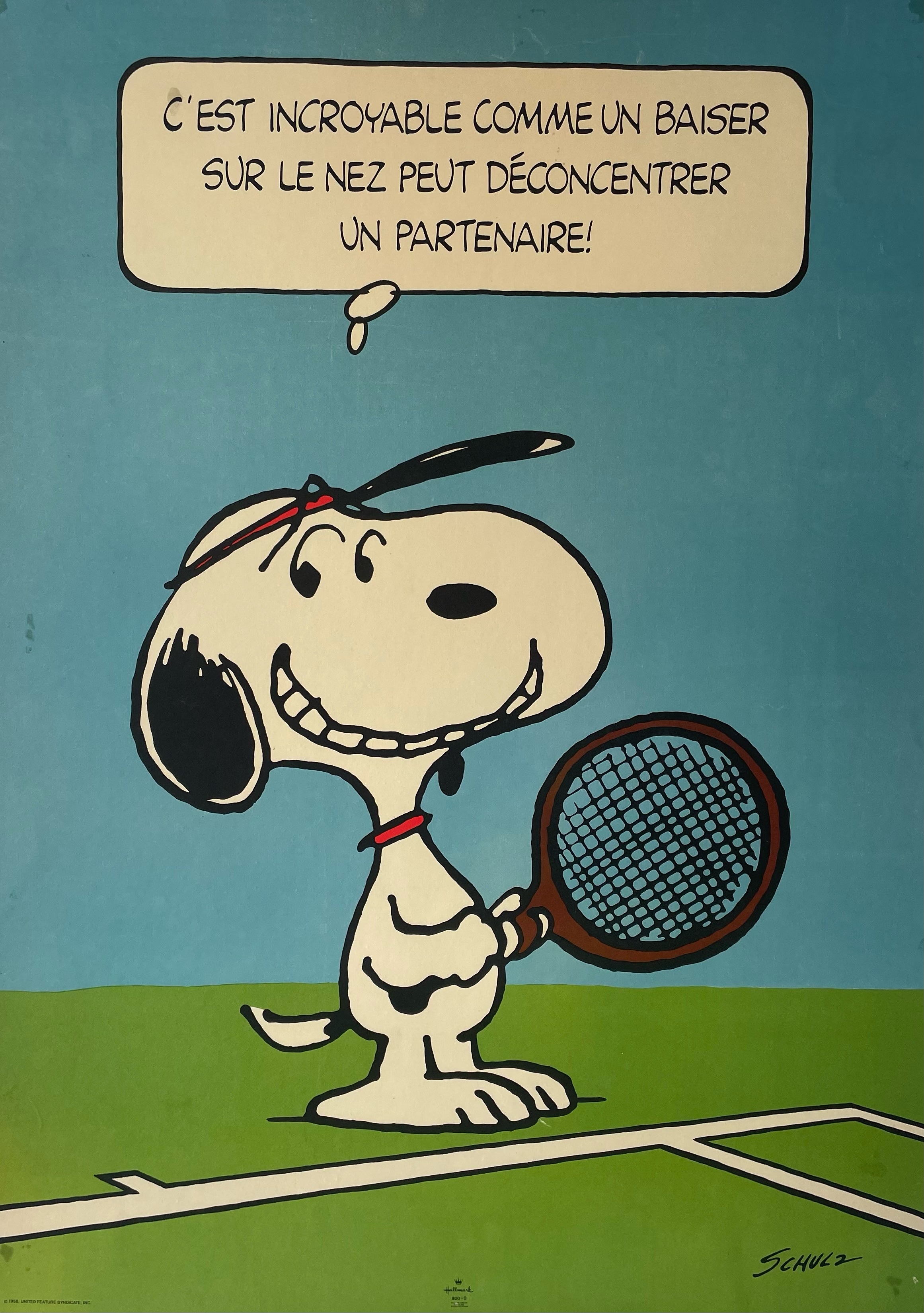 Snoopy Tennis Poster by Schulz – Vintage Posters