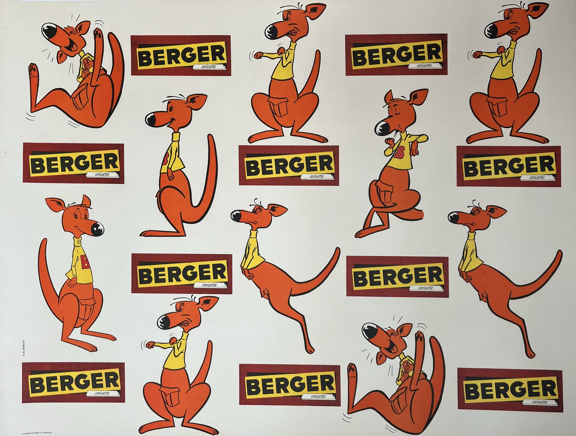 BERGER Kangaroo Vintage English Pub Advertising