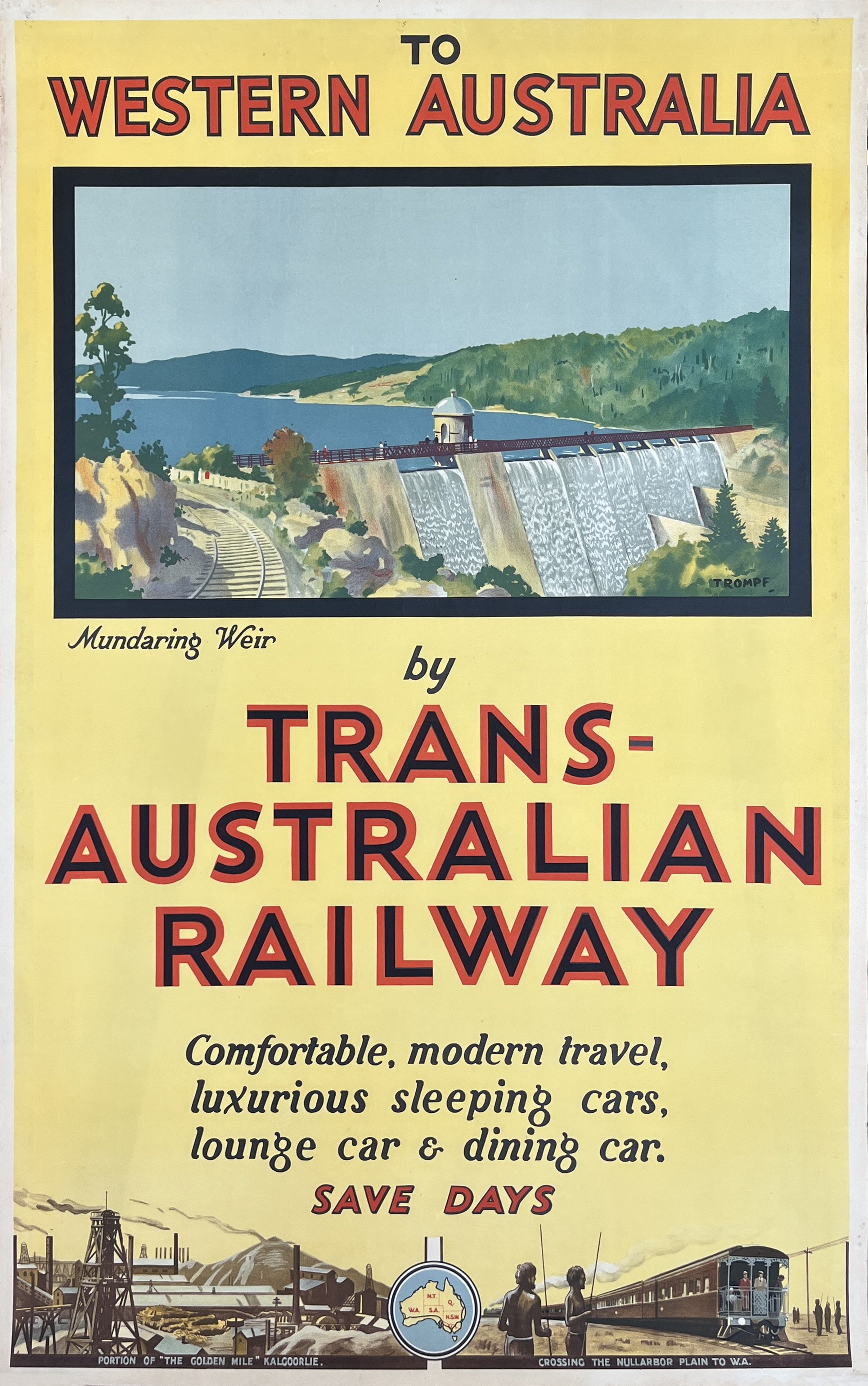 To WA by Trans Australian Railway by Percy Trompf