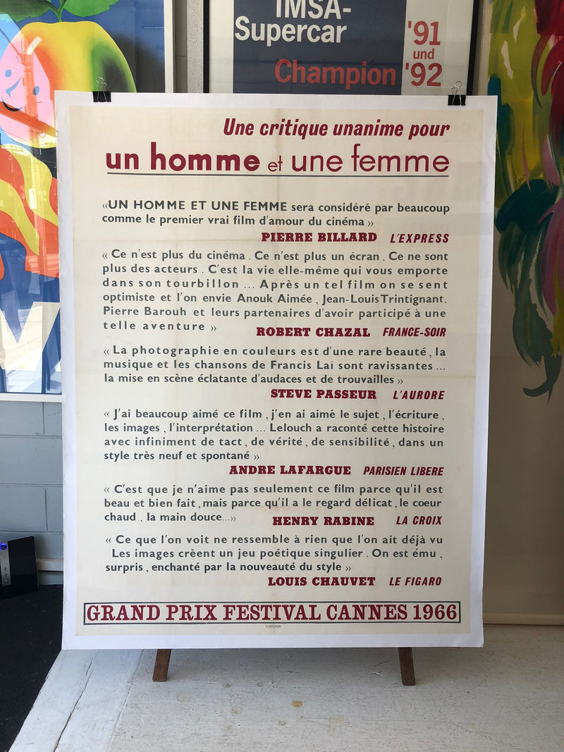 Un Homme et Une Femme Film Poster