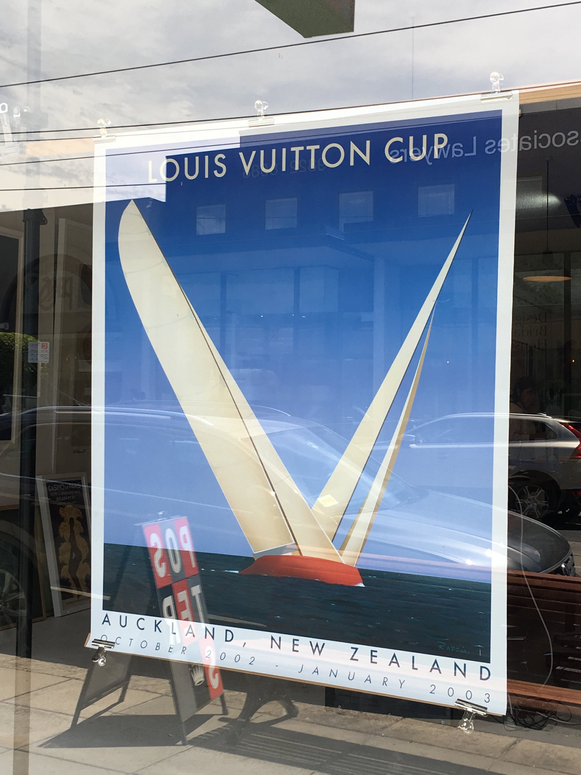 Razzia, Original Louis Vuitton Cup Sailing Poster, Perth Australia