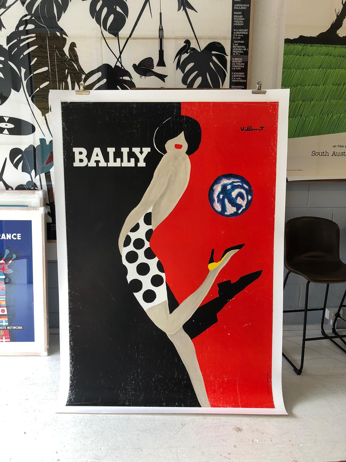 Bally Kick by Bernard Villemot – Vintage Posters